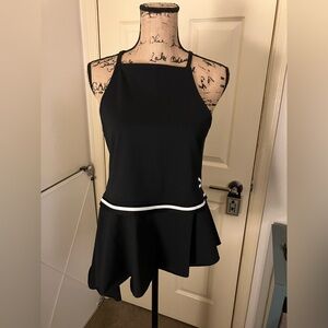 Puma Black Halter Tennis Top with White Trim
